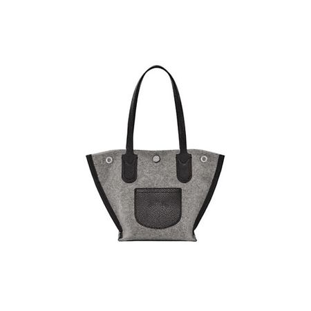 Сумка LONGCHAMP Сумка Roseau Wool Blended With Cow Leather Trim Tote Bag Extra Small Women's Gray
