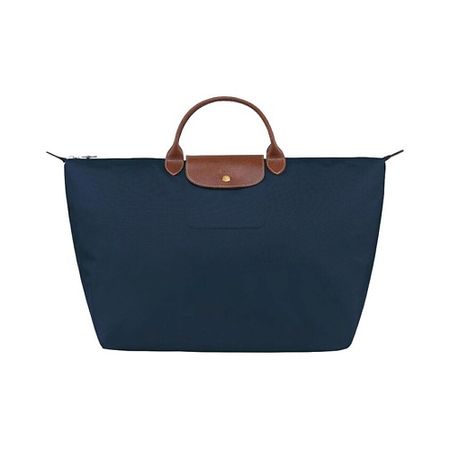 Сумка LONGCHAMP Сумка Le Pliage Canvas With Leather Trim Canvas Bag Women's Dark Blue
