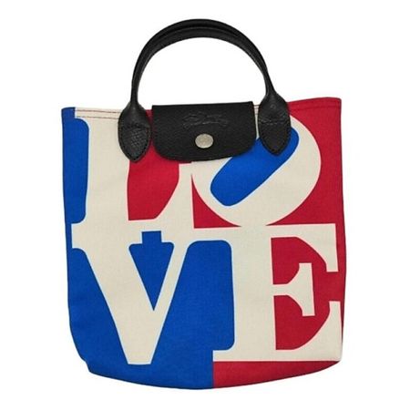 Сумка LONGCHAMP Сумка ROBERT INDIANA Collaboration Polyester Tote Bag Small Size Women's White