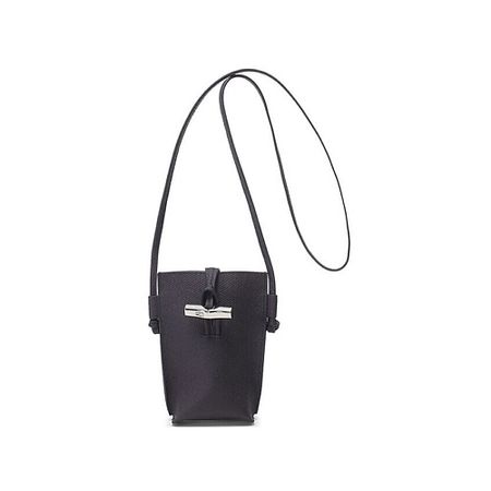 Сумка LONGCHAMP Сумка Roseau Cow Leather Cell Phone Case Card Holder Crossbody Women's Berry Purple