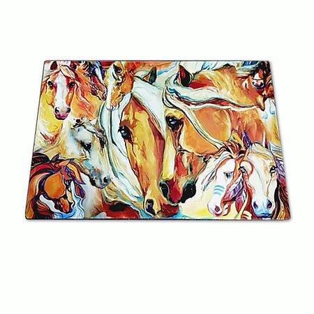 Доска сервировочная GIFT'N'HOME Разделочная подарочная стеклянная доска на ножках