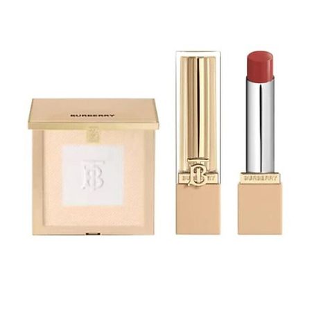 Набор средств для макияжа BURBERRY Набор: Пудра Beyond Wear Setting and Refining Powder + Помада Brit Shine Lipstick