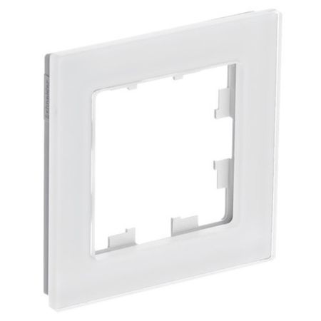 рамка 1 пост Systeme Electric ATLASDESIGN NATURE натуральное стекло белый