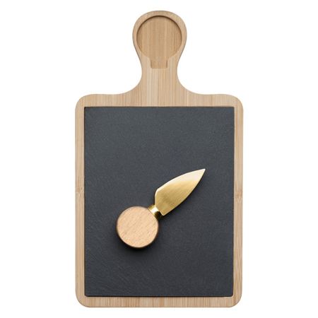 набор для сыра APOLLO Teatro 2 предмета бамбук, сланец, нерж.сталь