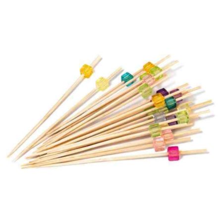 пики для канапе APOLLO Teatro 12см 25шт для канапе бамбук, пластик