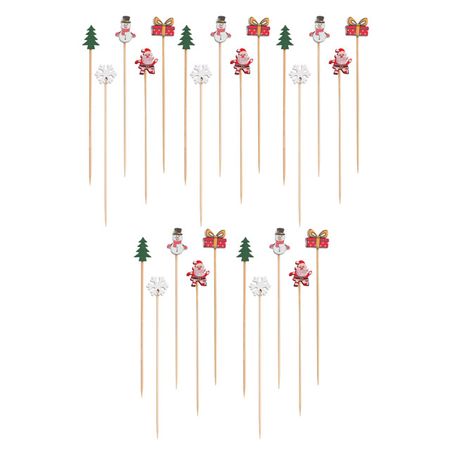 пики для канапе APOLLO Teatro 12см 25шт для канапе бамбук золото, зеленый