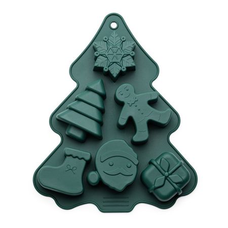 форма для выпечки APOLLO Teatro 15х15х1,5см елка силикон