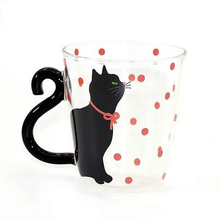 Кружка GIFT'N'HOME Стеклянная кружка для кофе и чая Кошка 