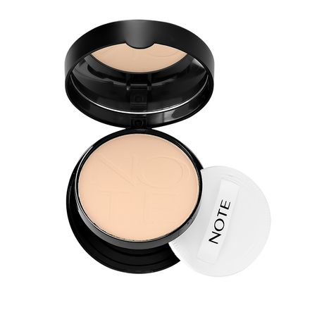 Пудра компактная для лица NOTE LUMINIOUS SILK COMPACT POWDER с эффектом сияния тон 197 я с вами жив…