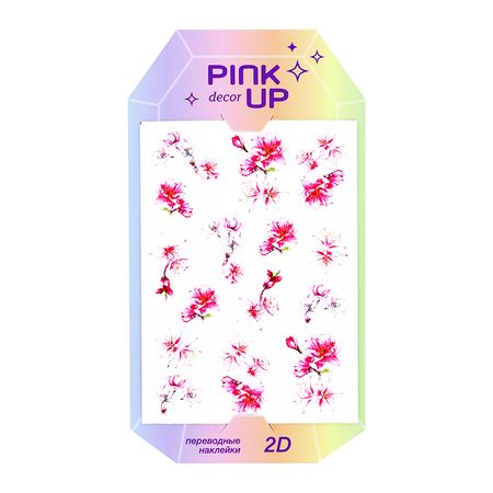 Наклейки для ногтей PINK UP DECOR 2D переводные тон 132 наклейки 3d лондон 2510 5