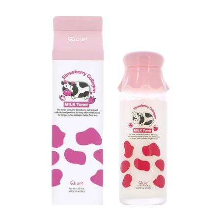 Тонер для лица QURET с экстрактом клубники и коллагеном 120 мл