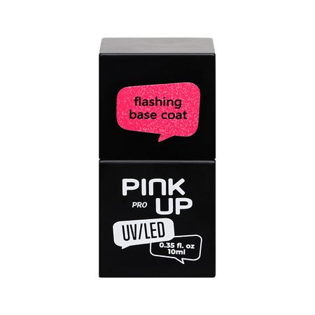 Светоотражающая база для ногтей UV/LED PINK UP PRO flashing base coat тон 22 10 мл