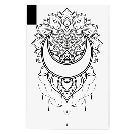 Наклейки для тела PRINT FACTORY Временная переводная татуировка Мандала трафарет мандала 17 3 697 песочный мир