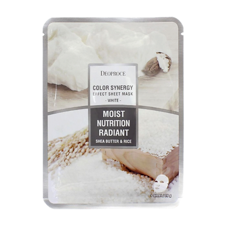 Маска для лица DEOPROCE Тканевая маска для лица с экстрактом риса и маслом ши