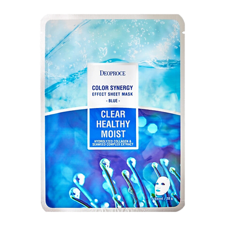 Маска для лица DEOPROCE Тканевая маска для лица с экстрактом морских водорослей и гидролизованным коллагеном