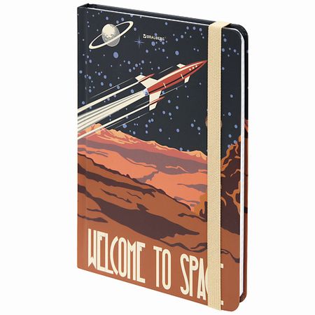 Блокнот BRAUBERG Блокнот А5  SpaceX твердый, блокнот раскраска совушки 32 стр