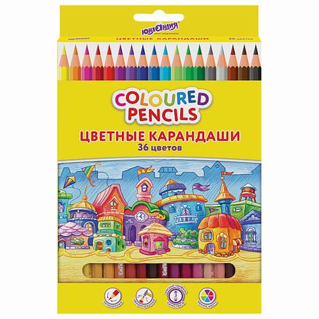 Набор карандашей ЮНЛАНДИЯ Карандаши цветные Домики карандаши ные jovi 24 а