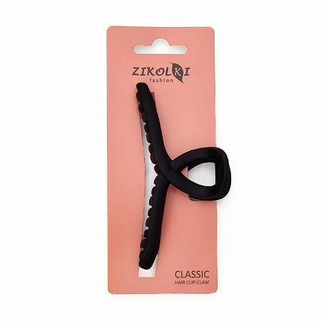 Заколка для волос ZIKOLKI STORE Заколка краб аксессуар для волос черный большой крабик