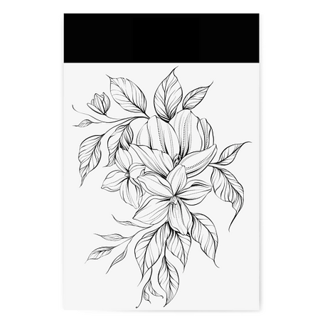 Наклейки для тела PRINT FACTORY Временная переводная татуировка Магнолия