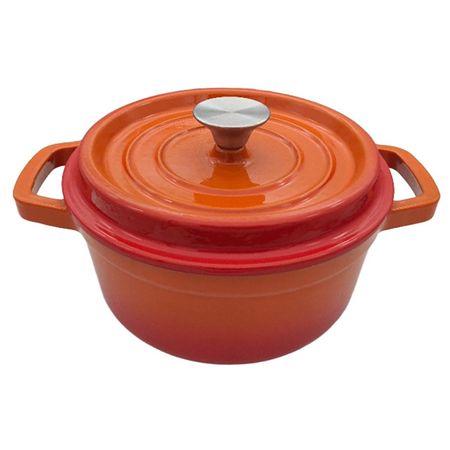 кастрюля TODELIA Fiery 2,8л 22см круглая чугун индукция