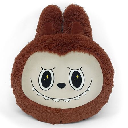 подушка декоративная Лабубу 40х40см коричневая, арт.ЛБ-коричневая сумочка плюшевая коричневая 29х34 12 38092 202405 b9