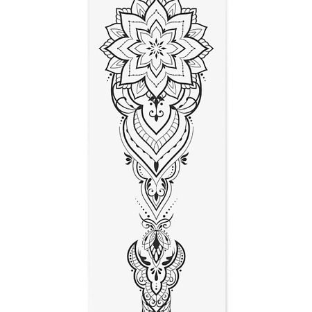Наклейки для тела PRINT FACTORY Переводная Временная Татуировка Мандала трафарет мандала 17 3 697 песочный мир