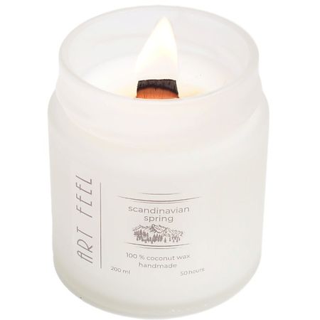 Свеча ароматическая ART FEEL Свеча ароматическая с деревянным фитилем 