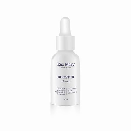 Масло для лица ROZ MARY Бустер Голубое масло со скваланом и Тысячелистником Сила 17 растений