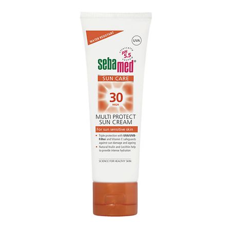 Солнцезащитный крем для тела SEBAMED Крем солнцезащитный SPF 30 с витамином Е для чувствительной кожи Multi Protect Sun Cream