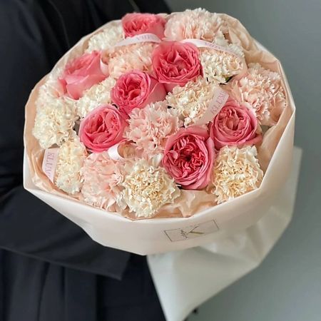 Букет живых цветов KLUMBA Розовые сны заколки аниме ушки розовые иск мех 6х6 2 шт 12 dakui 004