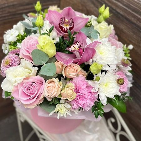 Букет живых цветов ЦВЕТЫ ДЛЯ ВАС Композиция сборная 35х35см сборная скульптура 3d пазл грифон микро