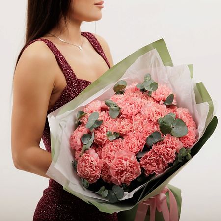 Букет живых цветов БУКЕТНАЯ ЛАВКА Розовый букет