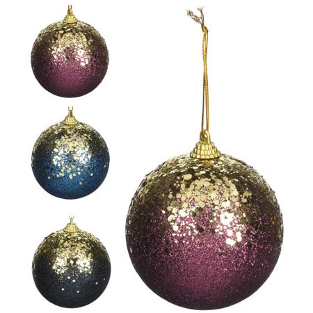 шар 80мм с блестками пластик цвет в асс-те