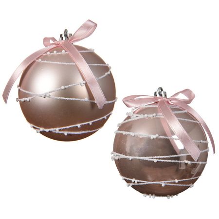 шар 80мм с бантиком пластик розовый для творчества украшения дивные розовый космос 3 браслета