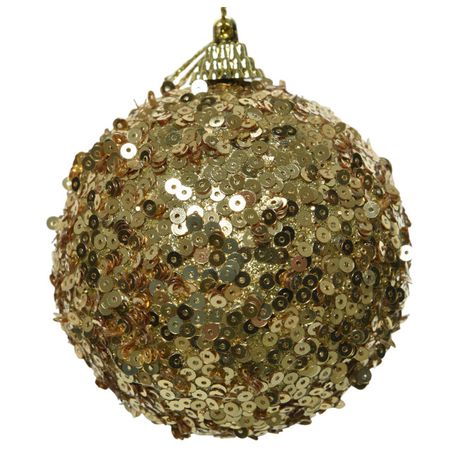 шар 80мм пайетки/пенопласт золотой пайетки ассорти в стекл банке с тэгом s20487492jf