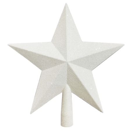 верхушка елочная Звезда MAXIJOY 19см белая пластик