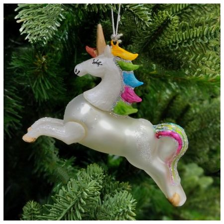 подвеска MAXIJOY Единорог 8,7см стекло