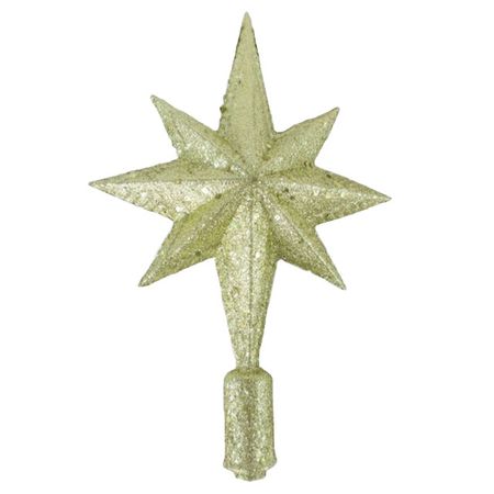 верхушка елочная Звезда MAXIJOY восьмиконечная 25см золотая пластик