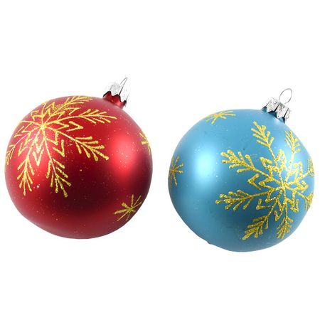 шар Снежок 80мм стекло мультиколор в асс-те