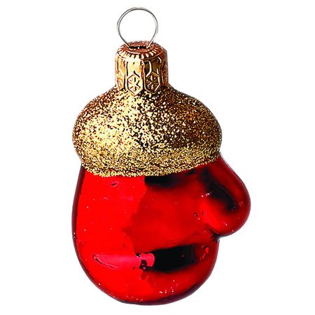 подвеска Варежка 6см стекло в асс-те новогоднее подвесное украшение варежка розовая пластик пвх бокс 9см 12 09305 n2