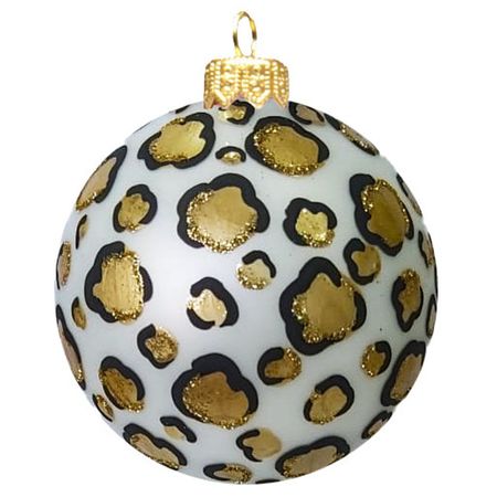 шар 80мм Леопардовый стекло