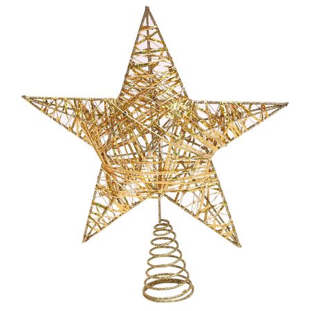 верхушка елочная Звезда MAXIJOY 26см золотая металл