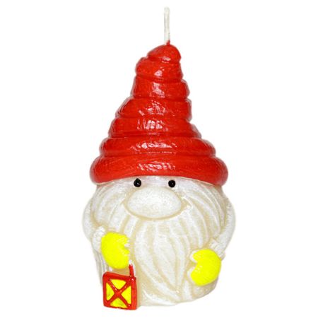 свеча Гном с фонариком 8см