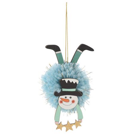 подвеска Снеговик 12см дерево голубой зеленый в асс-те шкатулка сундучок xl 11 11 5 15 15 11 12см дерево в ассортименте