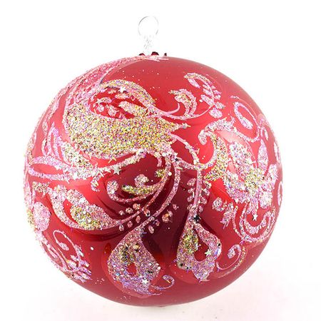 шар 95мм Жар-птица стекло мультиколор