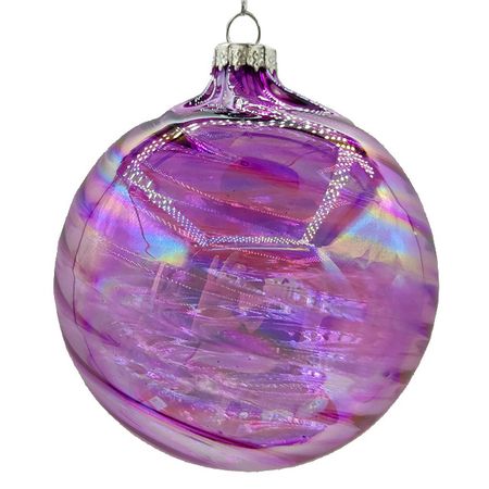шар MAXIJOY Разводы 100мм стекло сиреневый