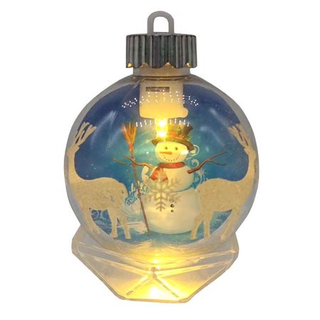 шар MAXIJOY Зимний лес с подсветкой 8х8см 1 LED-лампа ПЭТ