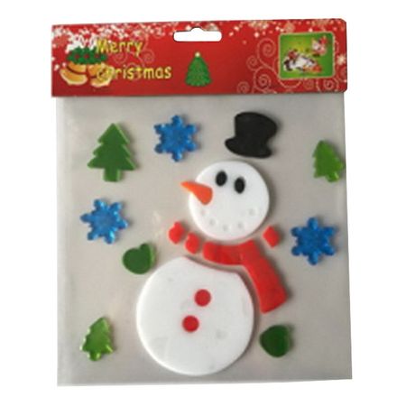 наклейка на окно MAXIJOY Снеговик 20х20см ПВХ