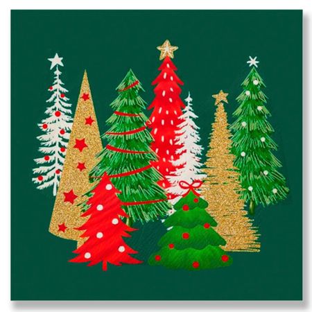 салфетки BOQUET Ели на зеленом 3-слойные 33х33см 20шт