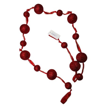 гирлянда MAXIJOY Шарики 200см пенопласт красный